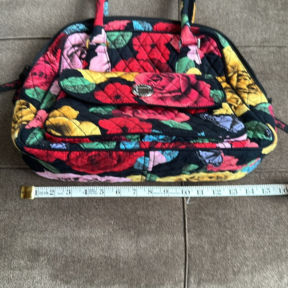 Vera Bradley "Havana Rose" Large Outside Pocket Shoulder Bag - Picture 12 of 16